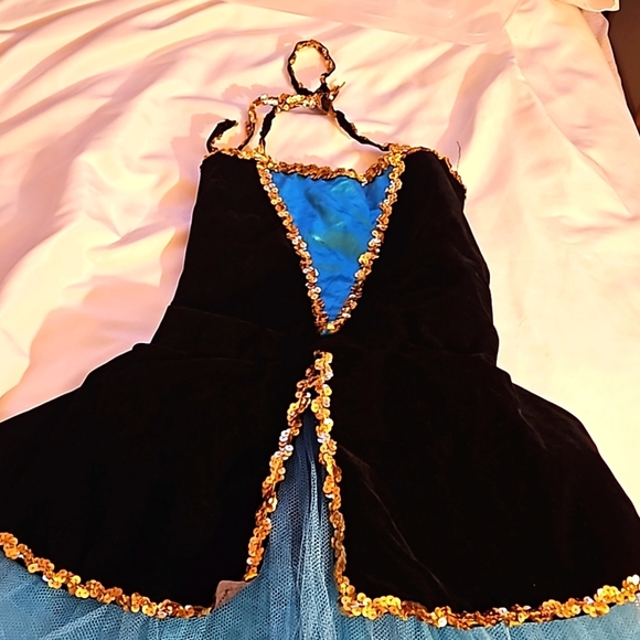 Hand Crafted Upcycled Bailarina Tutu Dress Jumpsuit Halloween Costume Blue Large - Picture 9 of 16